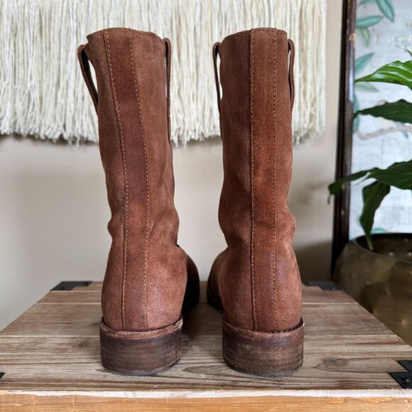 Free People Easton Equestrian Brown Suede Pull On "Ankle" Boots Size 8.5 / 39.5 - Picture 14 of 17